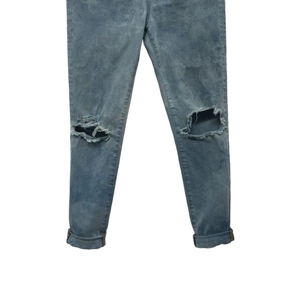 Madewell 11" High Rise Skinny Jeans Distressed Light Wash Denim Size 29 AG163 - Picture 4 of 8